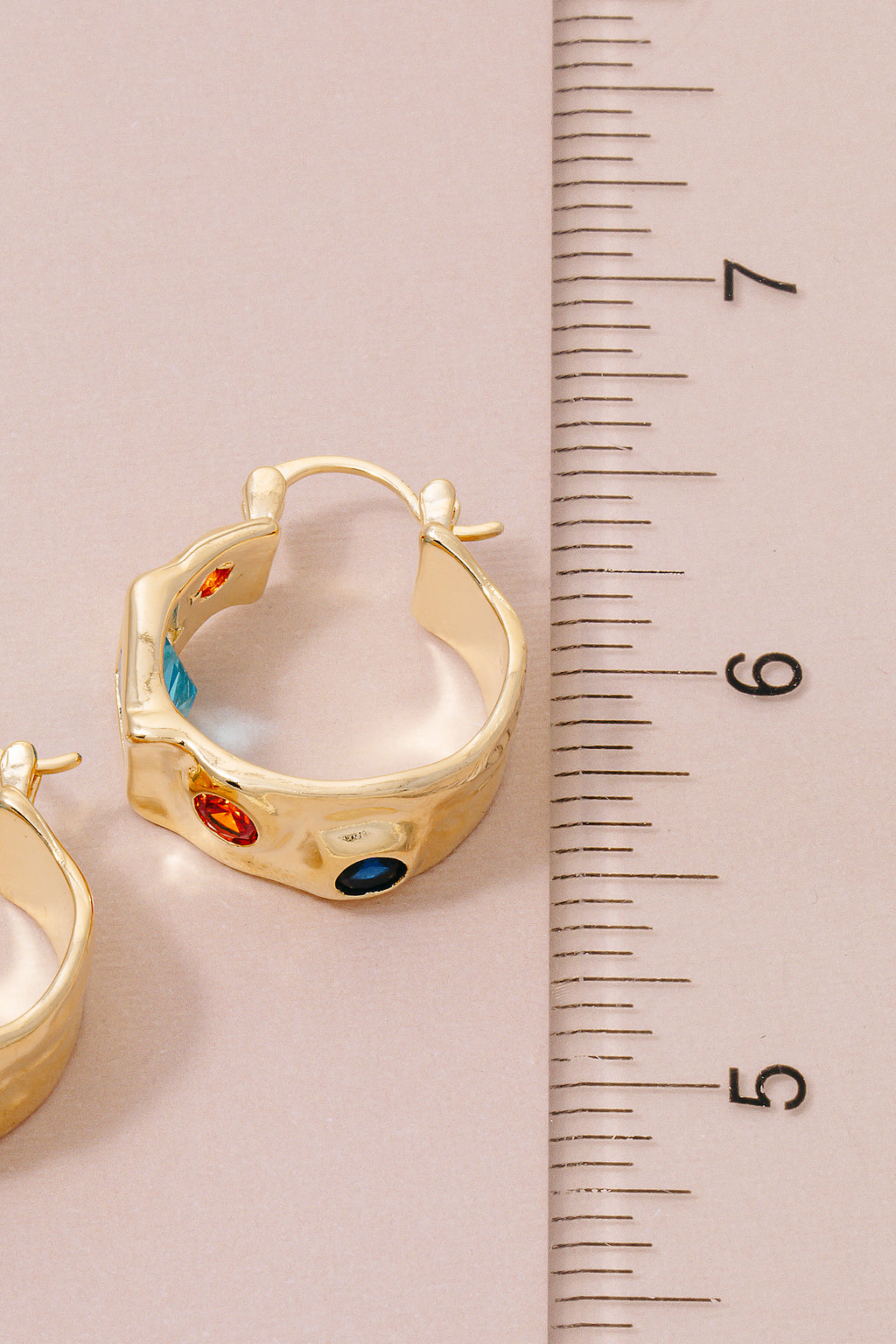GOLD JEM HOOPS