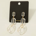 CLEAR ACRYLIC DANGLE EARRINGS