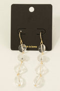 CLEAR ACRYLIC DANGLE EARRINGS