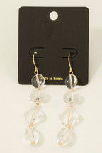 CLEAR ACRYLIC DANGLE EARRINGS