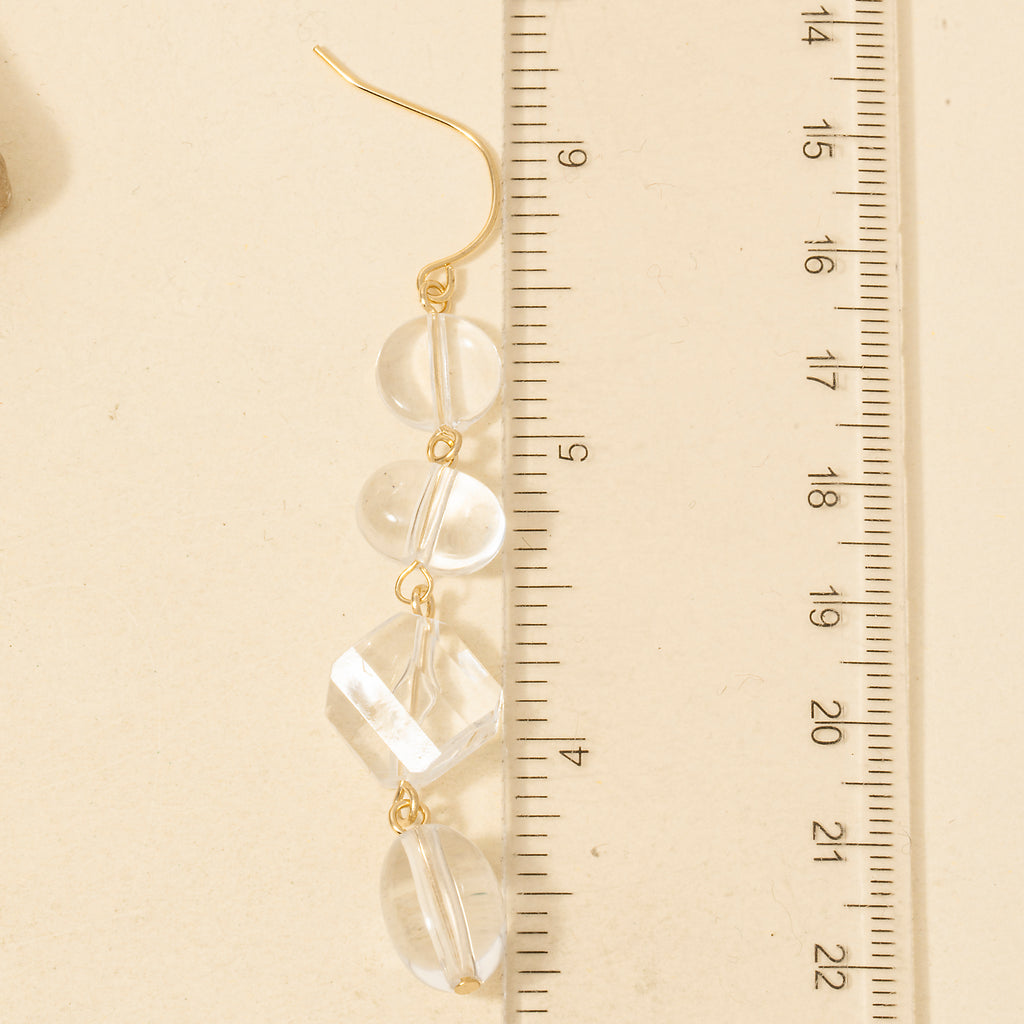 CLEAR ACRYLIC DANGLE EARRINGS