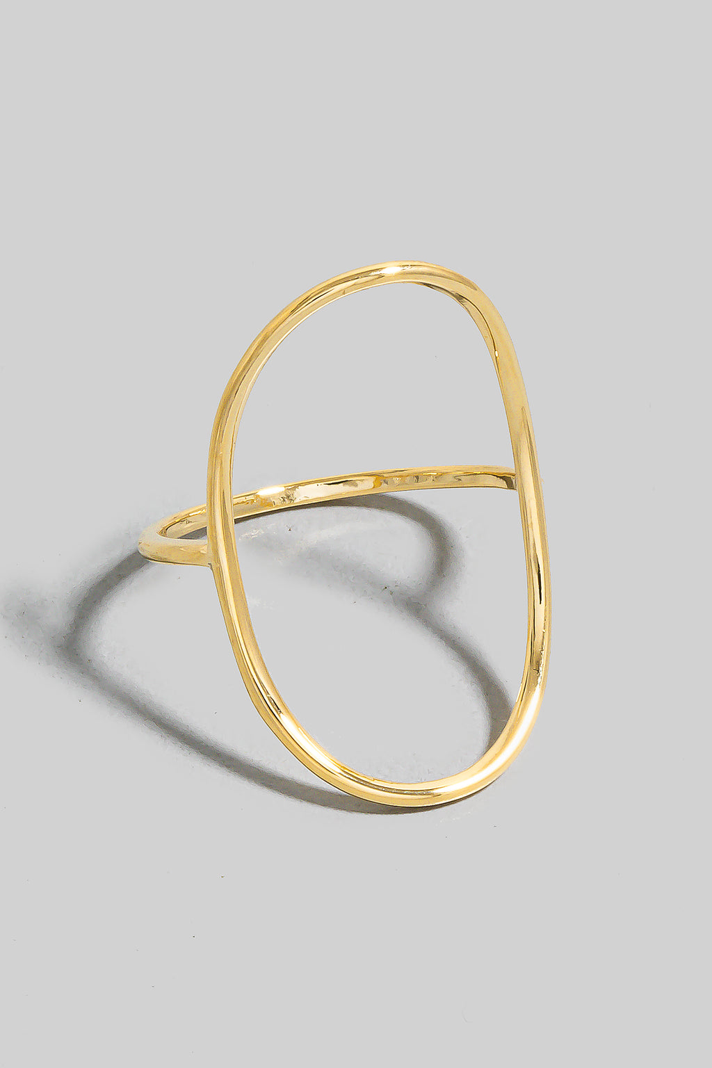 Gold Oval Cut Out Ring