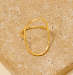Gold Oval Cut Out Ring