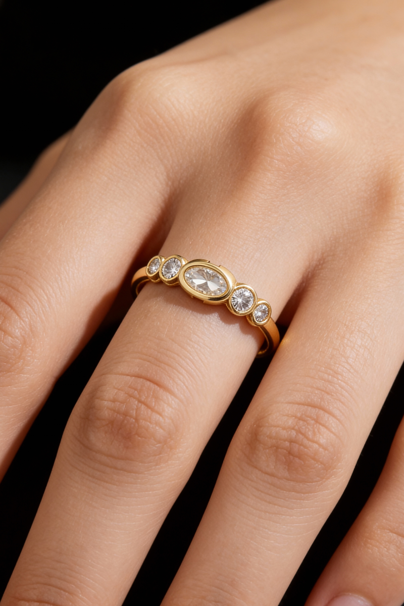 CENTER OF ATTENTION GOLD RING