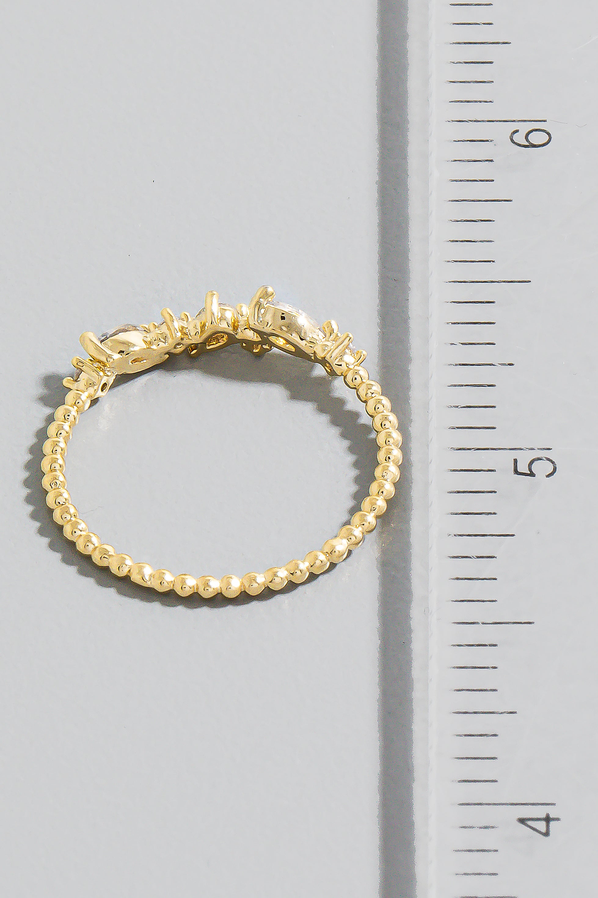 GOLD RHINESTONE RING