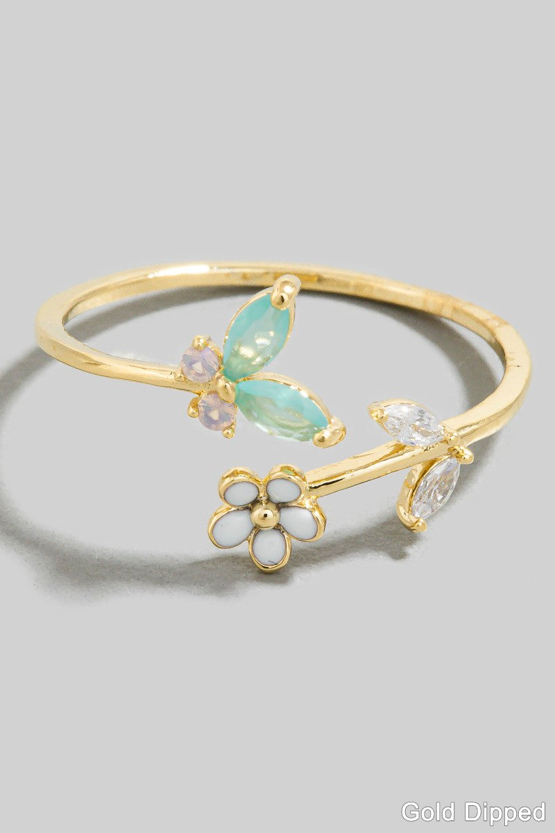 GOLD OPEN FLOWER RING
