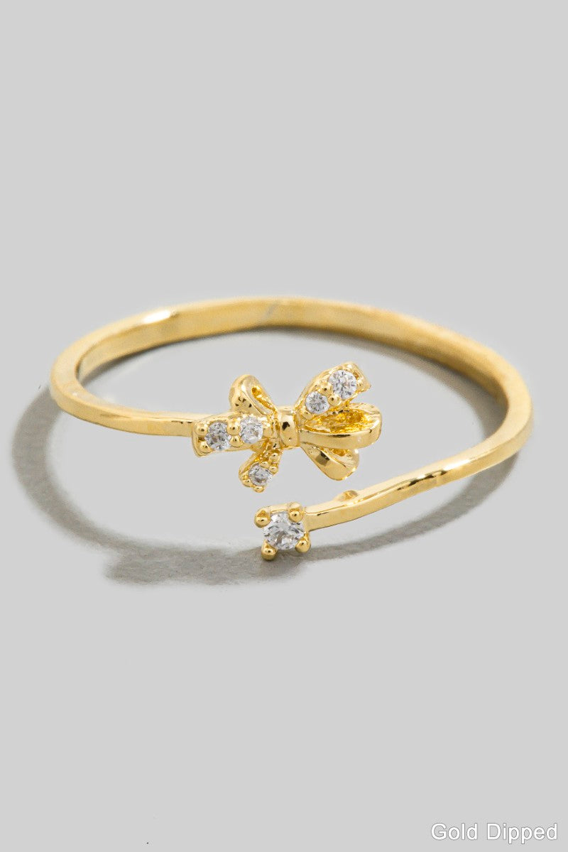 OPEN BOW GOLD RING