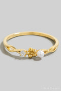 ONE PEARL GOLD RING