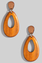 TEARDROP WOOD EARRINGS