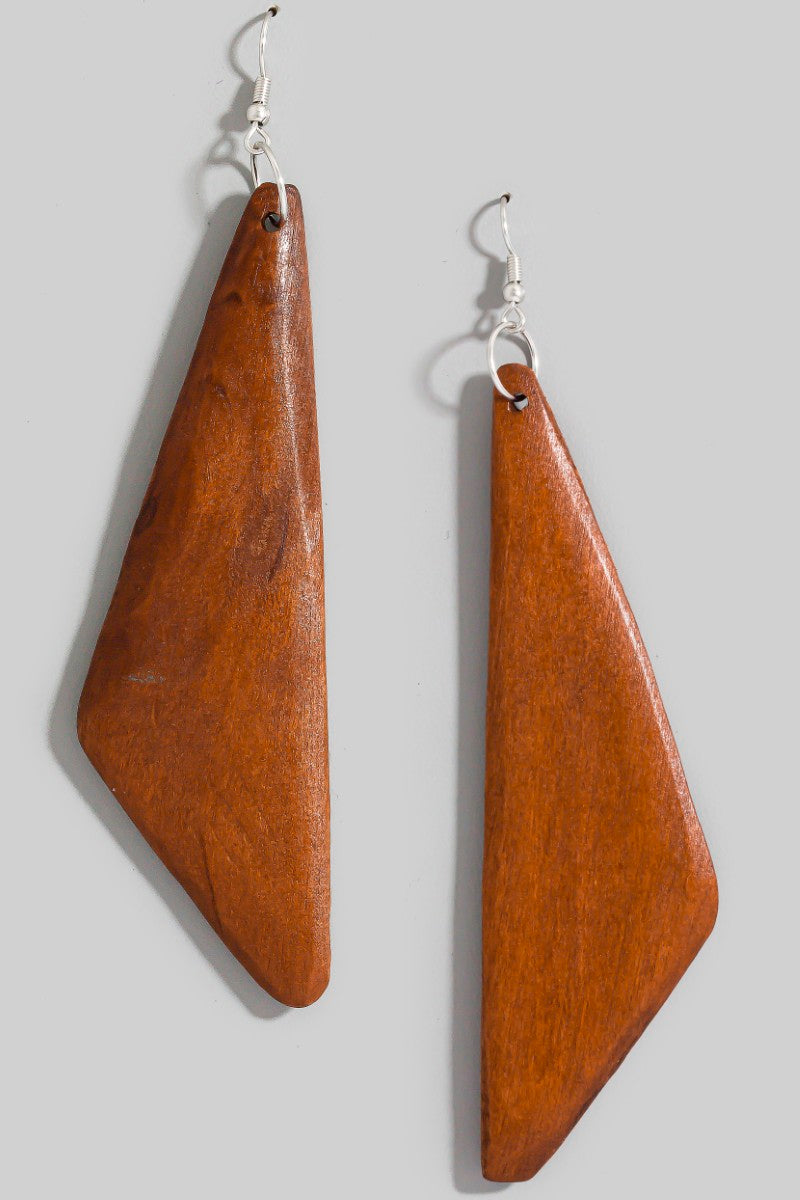 DROP WOOD EARRINGS