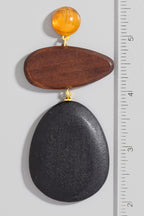 DROP WOOD EARRINGS