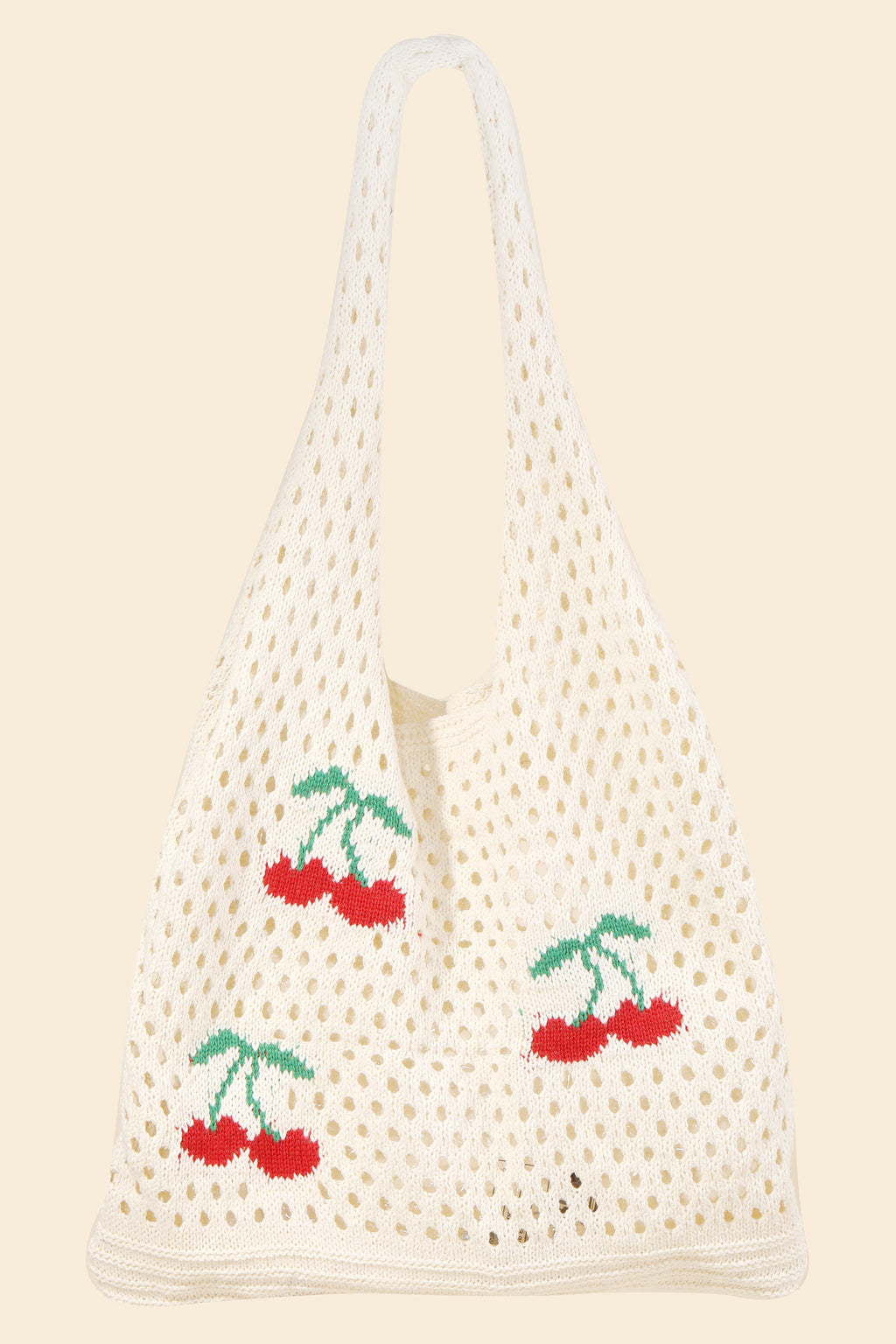 CHERRY CROCHET TOTE BAG