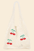 CHERRY CROCHET TOTE BAG