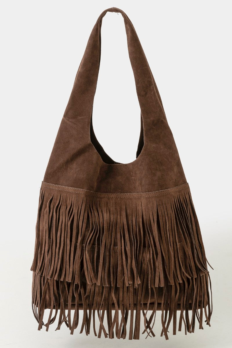 CHOCO FRINGE TOTE BAG