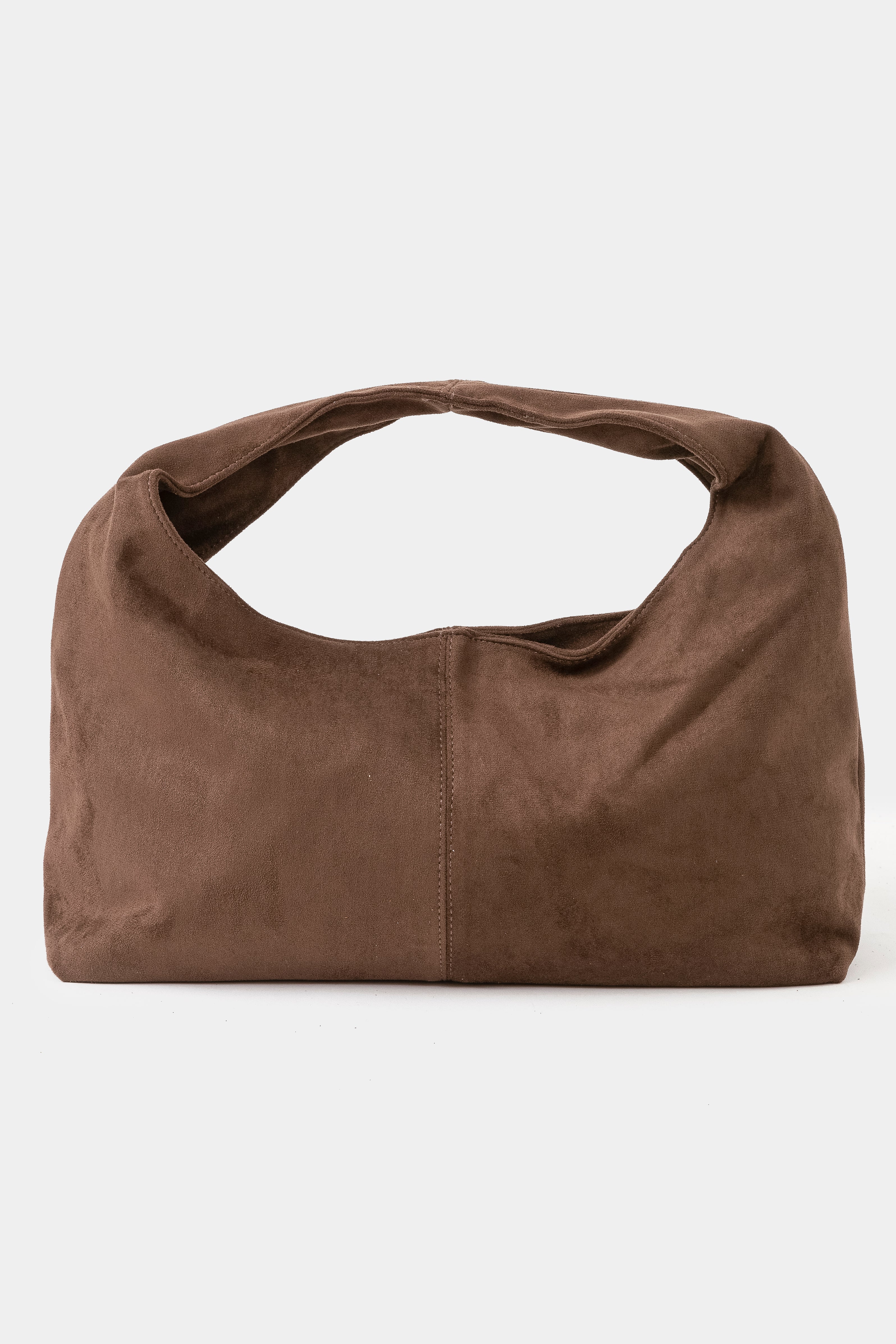CHOCOLATE SUEDE BOHO SHOULDER BAG