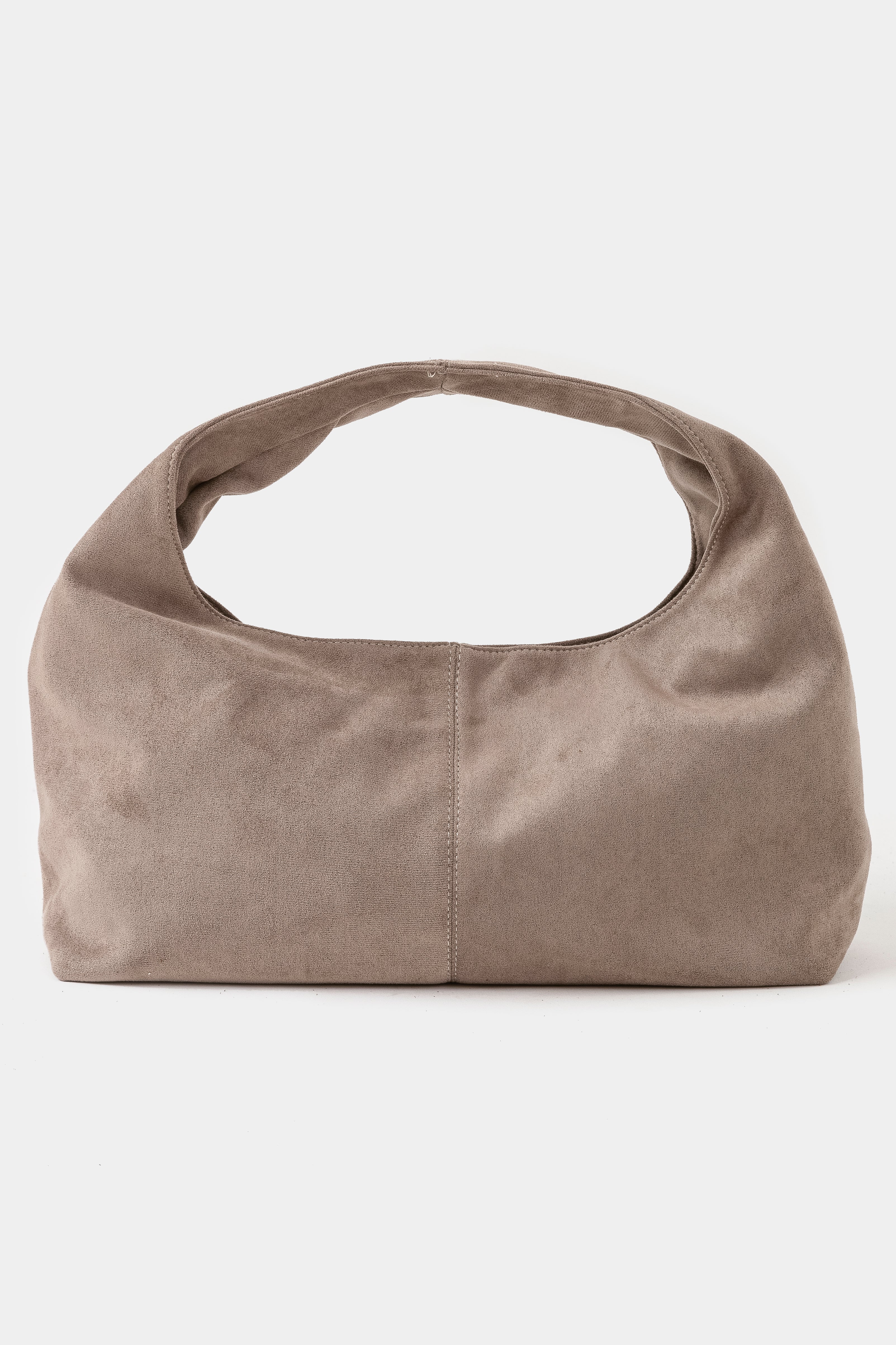 KHAKI SUEDE BOHO SHOULDER BAG