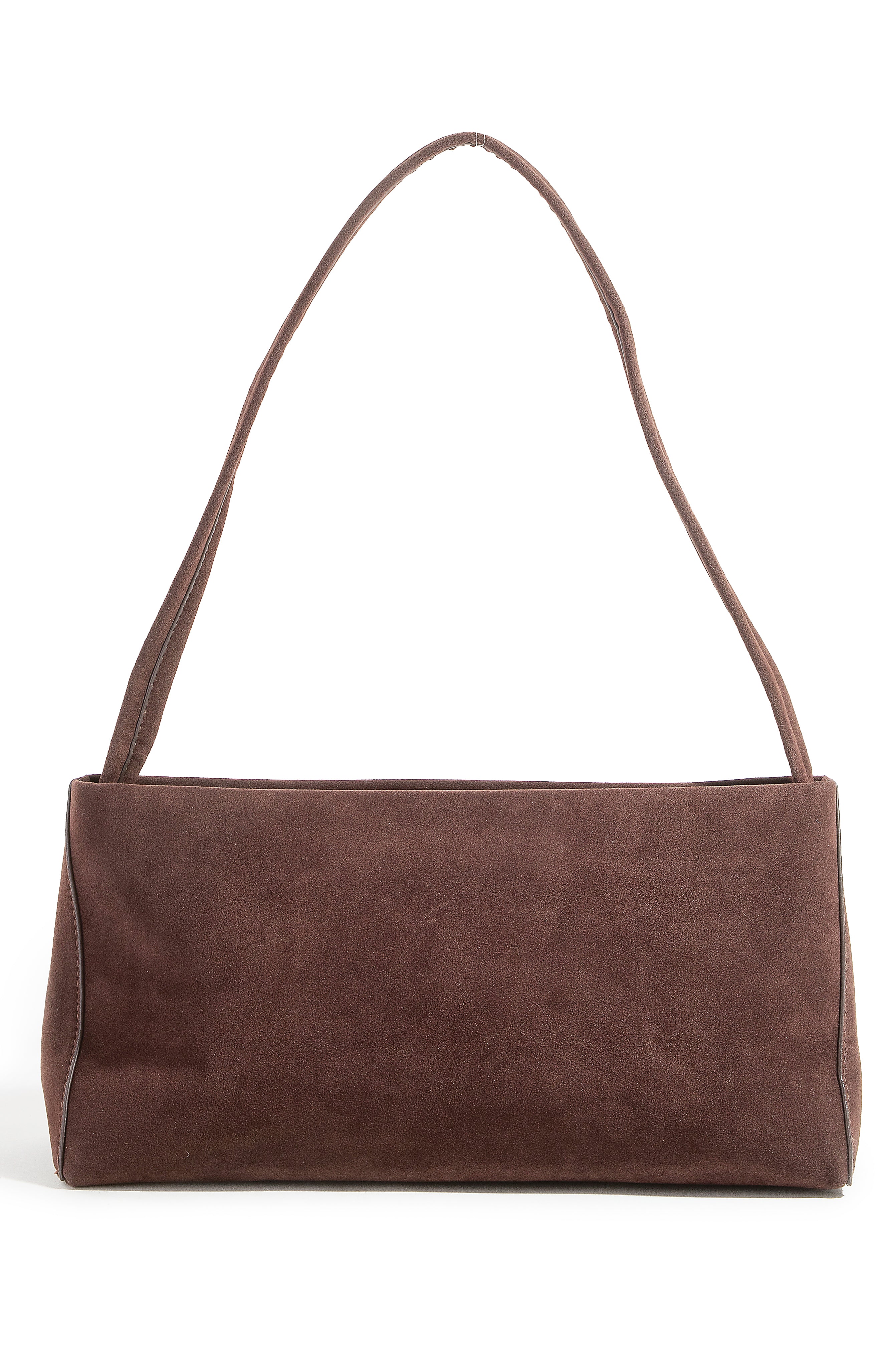 CHOCO SUEDE RECTANGLE BAG