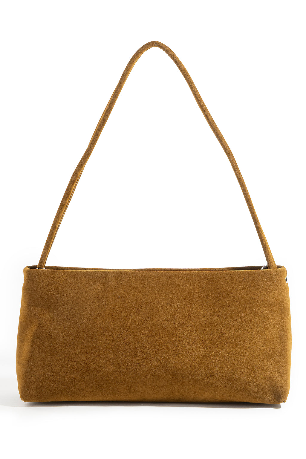 BROWN SUEDE RECTANGLE BAG