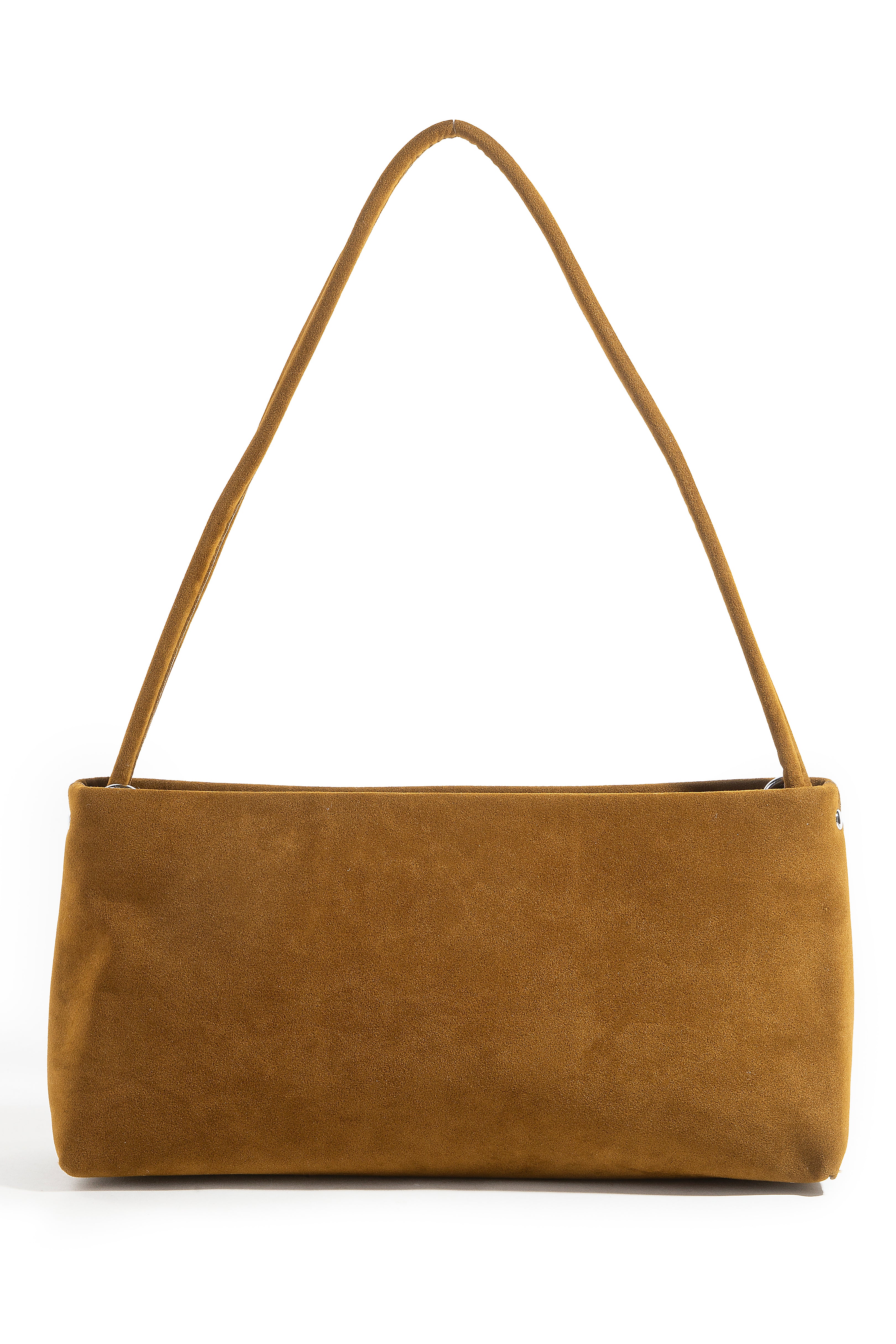 BROWN SUEDE RECTANGLE BAG