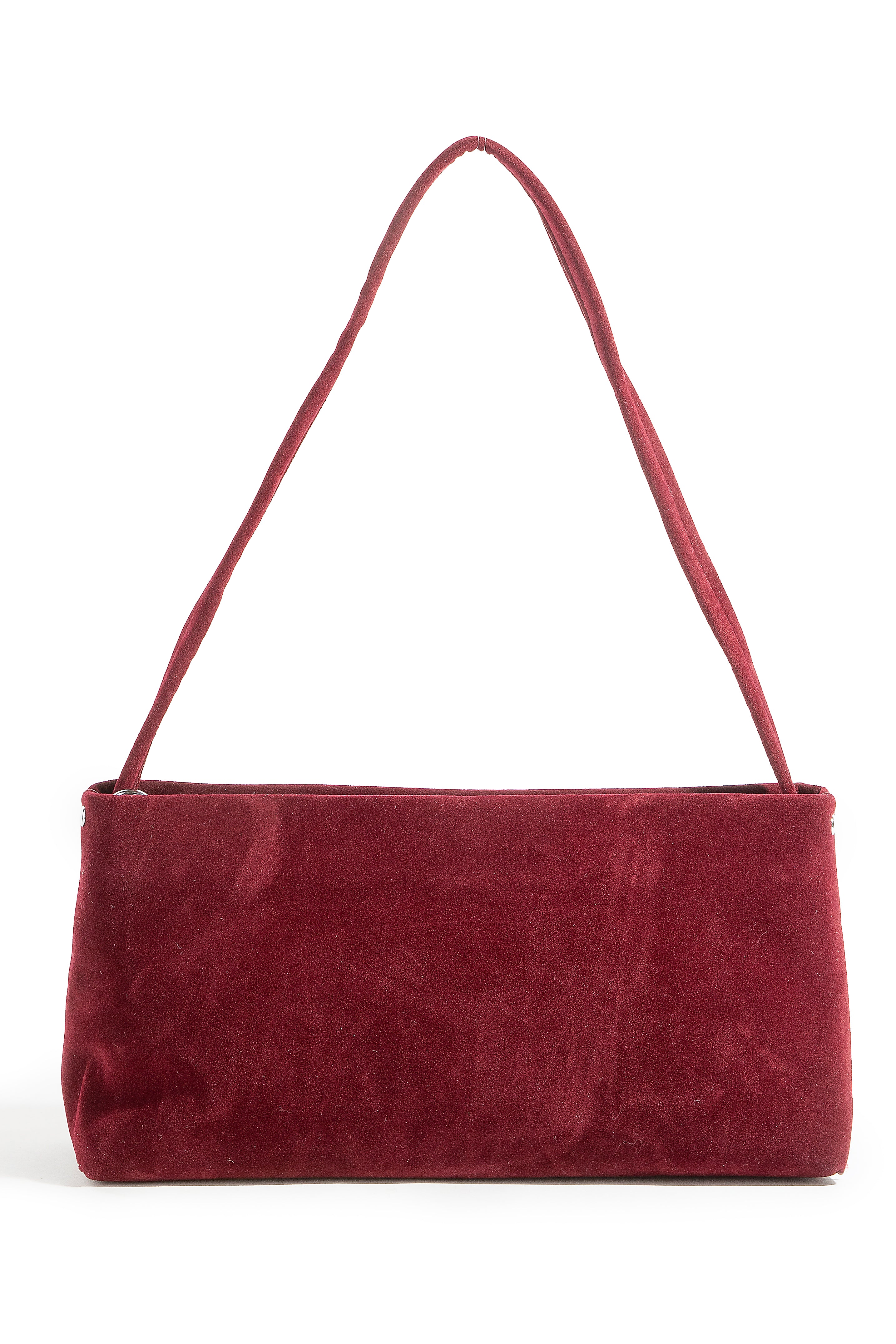 RED SUEDE RECTANGLE BAG
