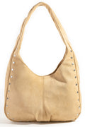 TAN SUEDE SHOULDER BAG WITH STUDS (Copy)