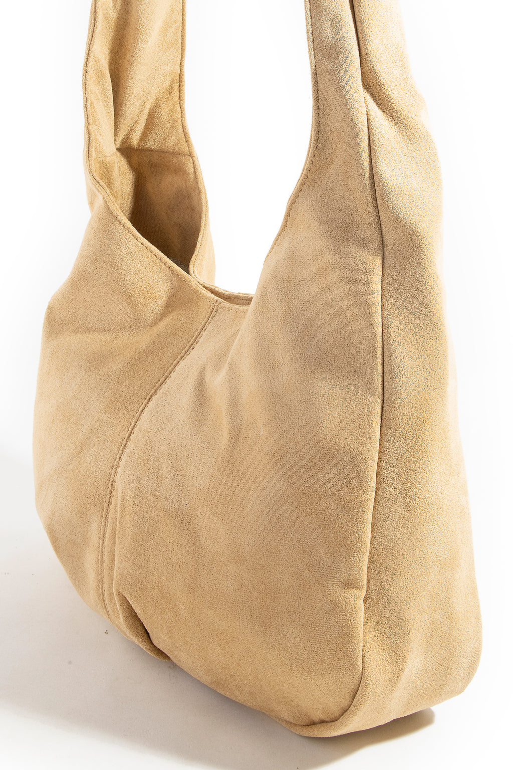 TAN SUEDE SHOULDER BAG WITH STUDS (Copy)