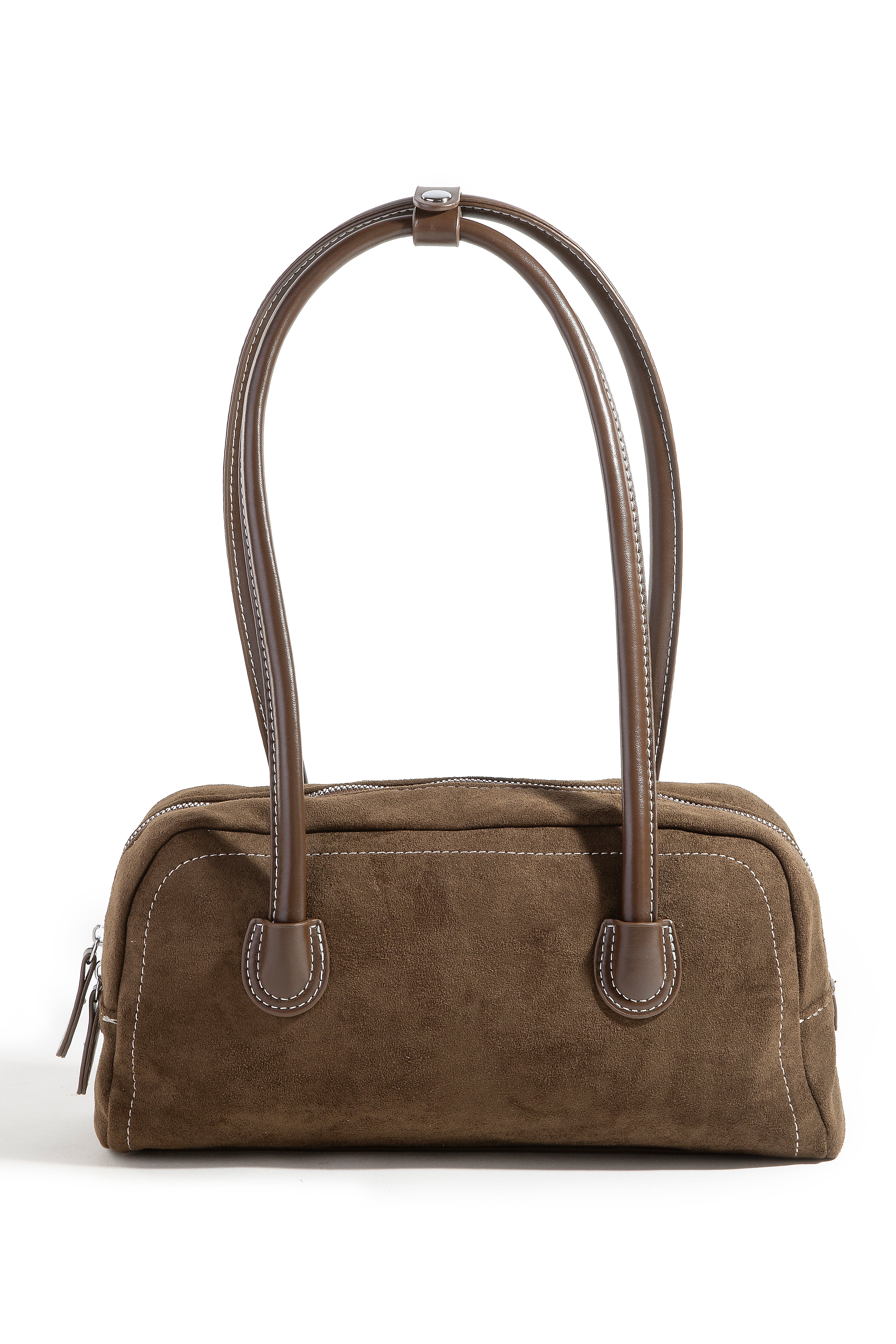 CHOCO  SUEDE BAGUETTE BAG