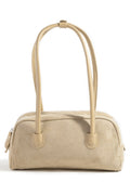 TAN SUEDE BAGUETTE SHOULDER BAG