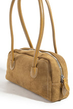 BROWN SUEDE BAGUETTE BAG