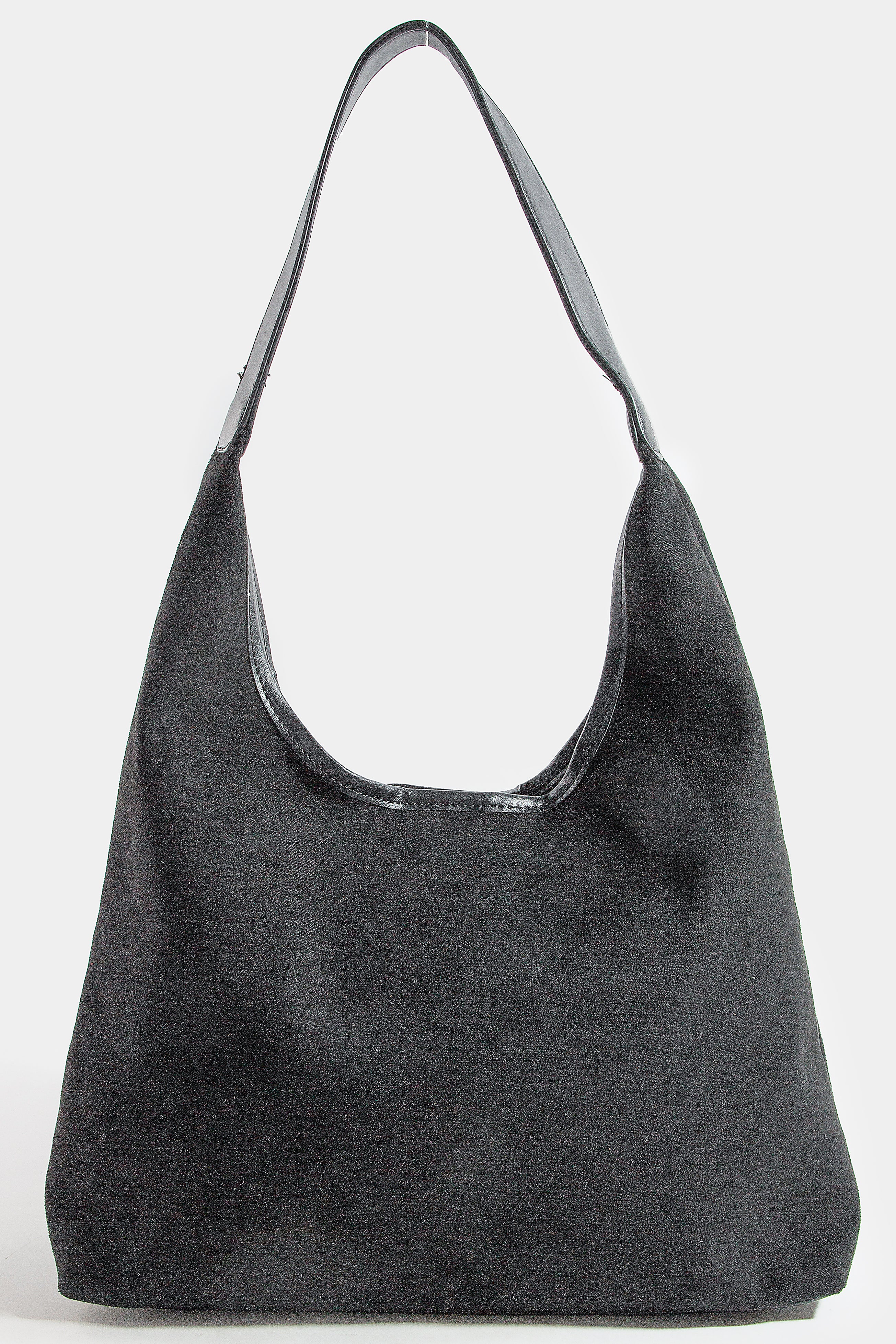 BLACK SUEDE SHOULDER BAG