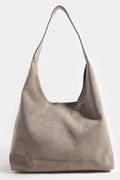 TAUPE SUEDE HOBO BAG