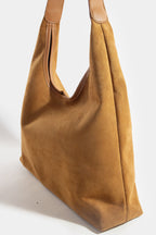 SUEDE HOBO BAG BROWN