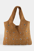 BROWN EYELID TOTE BAG