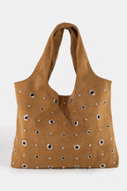 BROWN EYELID TOTE BAG