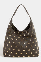 FRONT STUD CHOCO HANDBAG