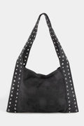 BLACK STUD TOTE BAG