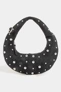 SILVER STUDDED BLACK BAG