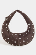 SILVER STUDS CHOCO BAG