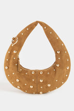 GOLD STUDS BROWN BAG