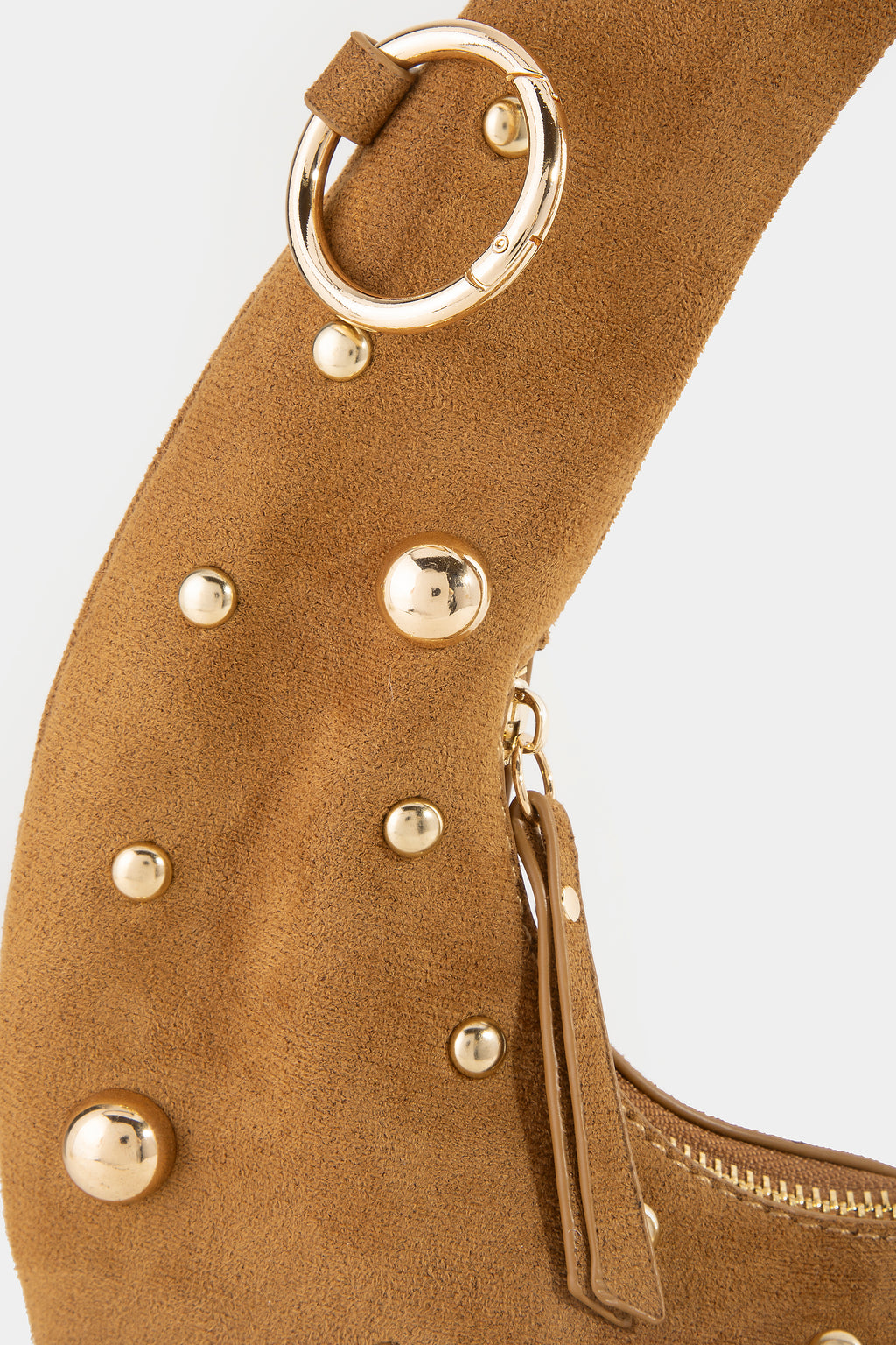 GOLD STUDS BROWN BAG