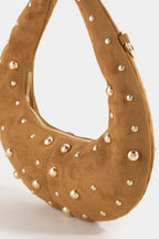 GOLD STUDS BROWN BAG