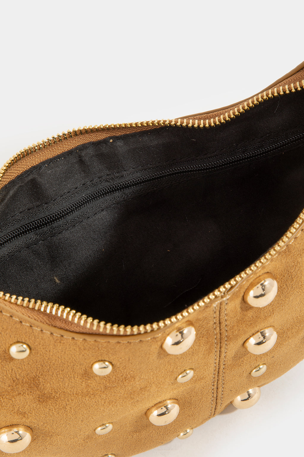 GOLD STUDS BROWN BAG