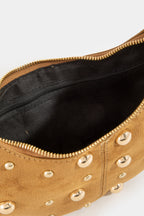 GOLD STUDS BROWN BAG