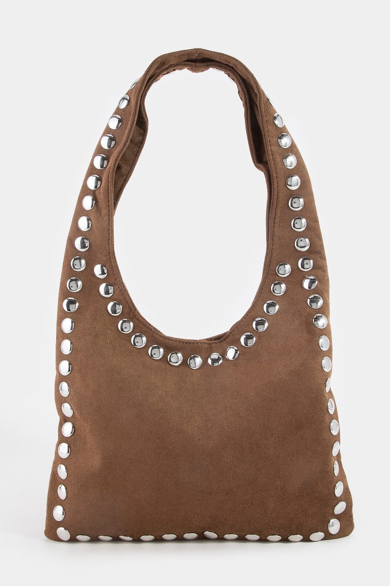 CHOCO TOTE BAG WITH STUDS