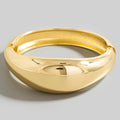 GOLD ROUND METAL BANGLE