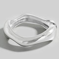 SILVER WAVY METAL BANGLE