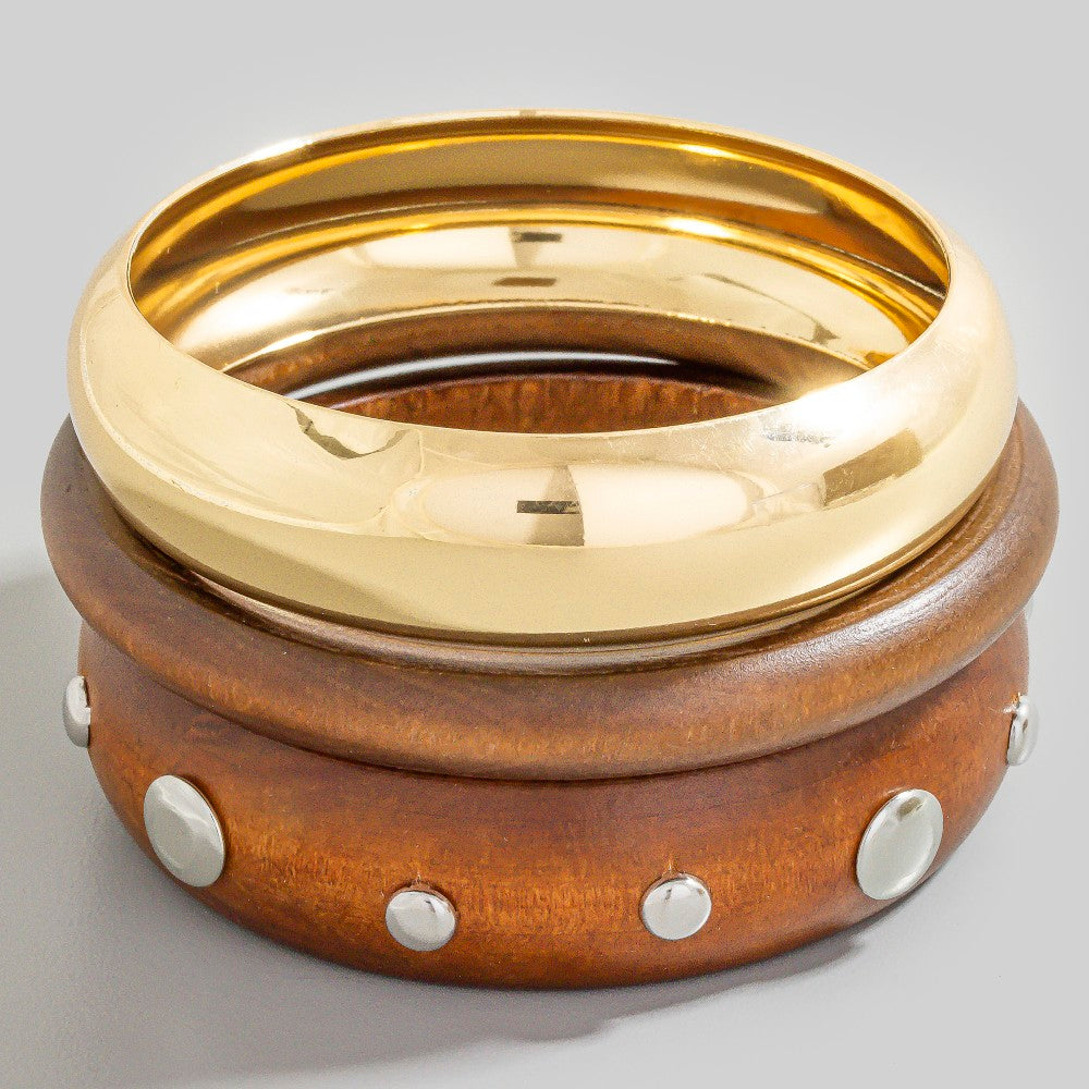 WOOD BANGLE SET