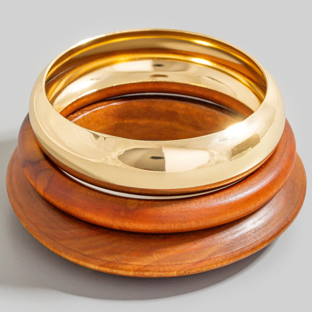 WOOD BANGLE SET