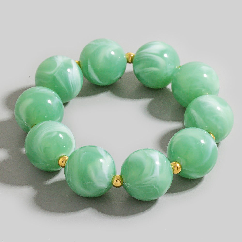 ROUND MARBLE ACRYLIC BRACELET