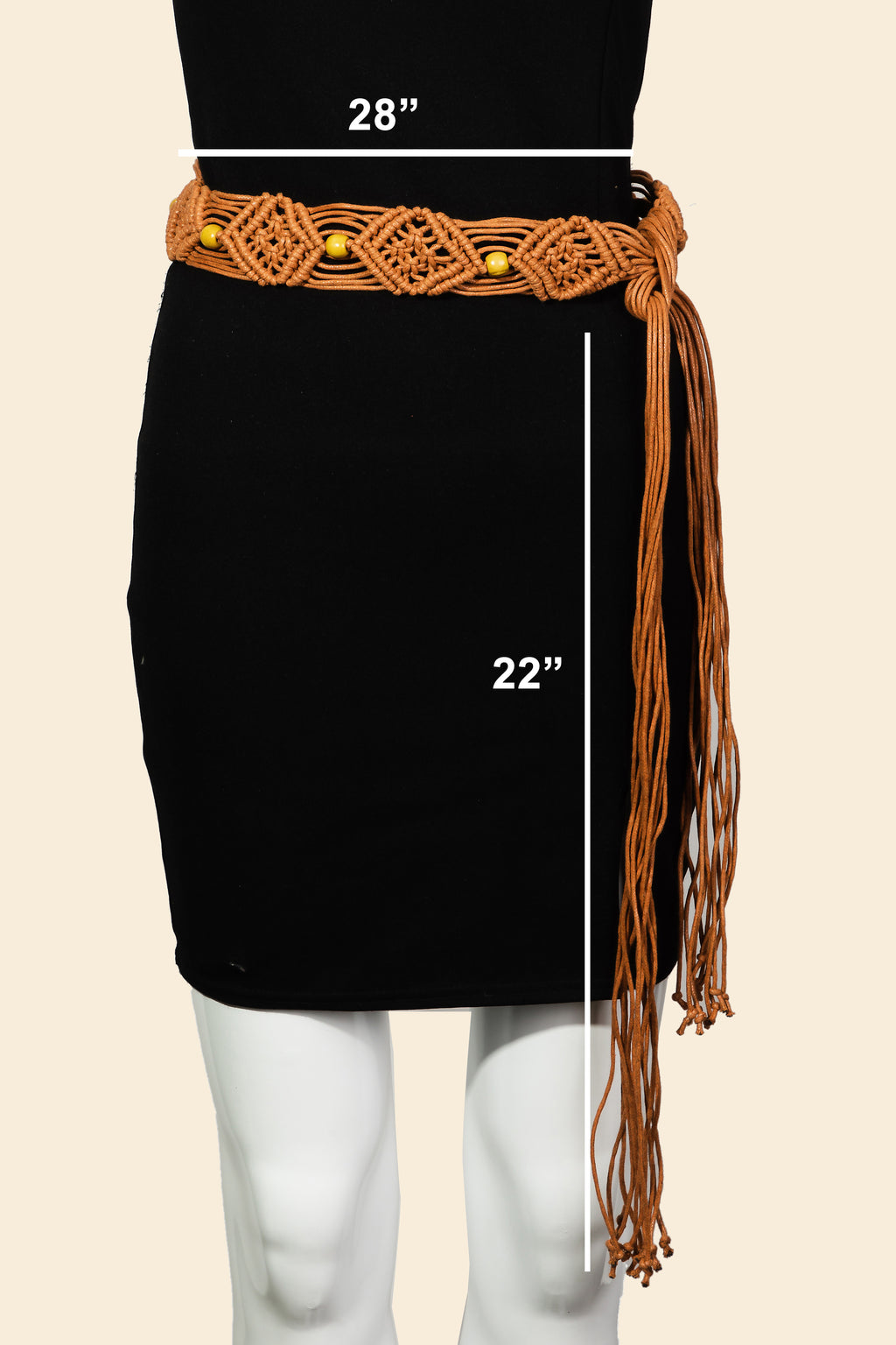 Brown Boho Braided Belt (Copy)